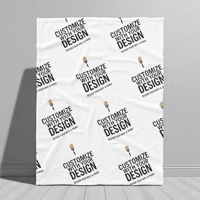 Custom Minimalist Personalized Company Branded  Fleecedecke (Von Creator hochgeladen)