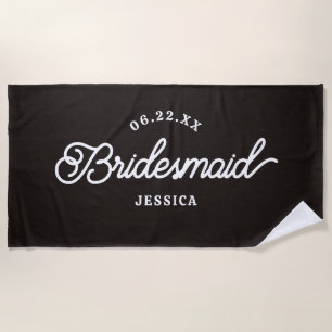 Custom Minimalistisch Bridesmaid Badetuch