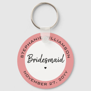 Custom Minimalistisch Bridesmaid Personalisiertes  Schlüsselanhänger
