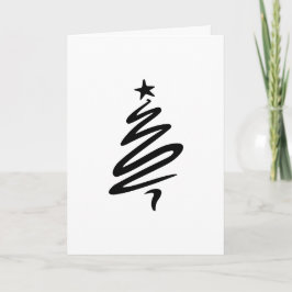 Custom Minimalistisch Christmas Tree Gruß Feiertagskarte