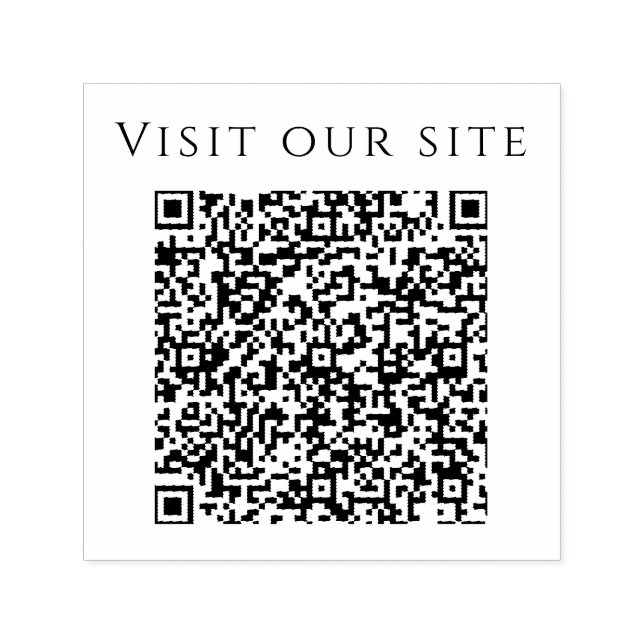 Custom Minimalistisch QR Code Website Facebook Permastempel (Design)