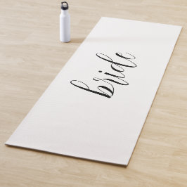 Custom Minimalistisch Script Bride Name Wedding Yogamatte