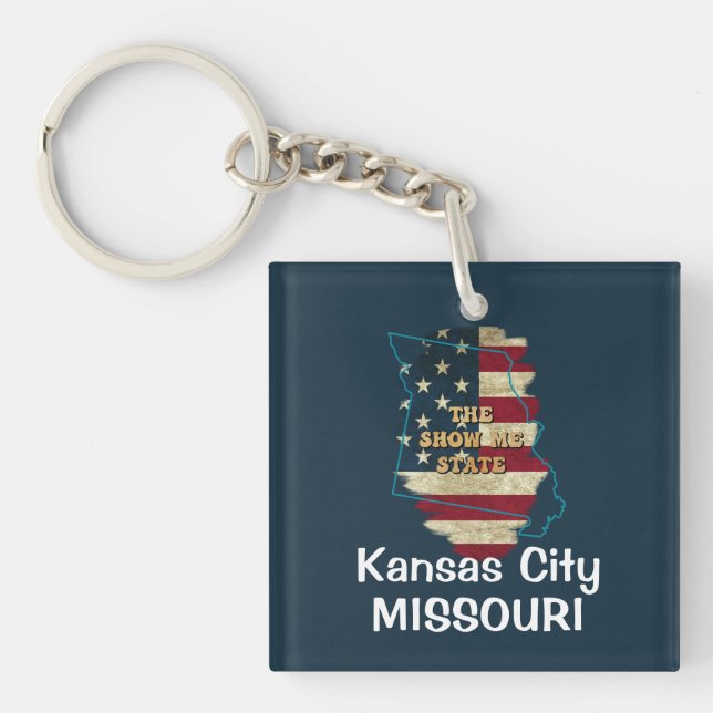 Custom Missouri Staat Schlüsselanhänger (Vorderseite)