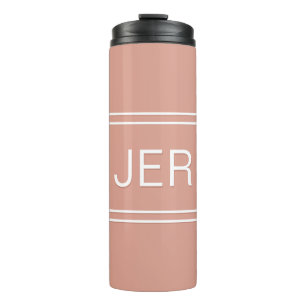 Custom Mit Monogramm Initials Trinkbehälter Girly Thermosbecher