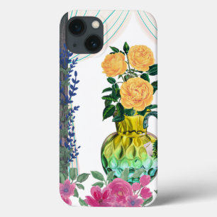 Custom Mit Monogramm iPhone 13 Fall, Floral Fall. Case-Mate iPhone Hülle