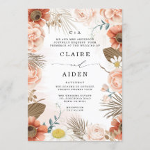 Custom Mit Monogramm Terracotta Rustic Boho Weddin