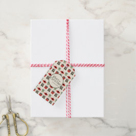 Custom Mitte des Jahrhunderts frohe Weihnachten Geschenkanhänger