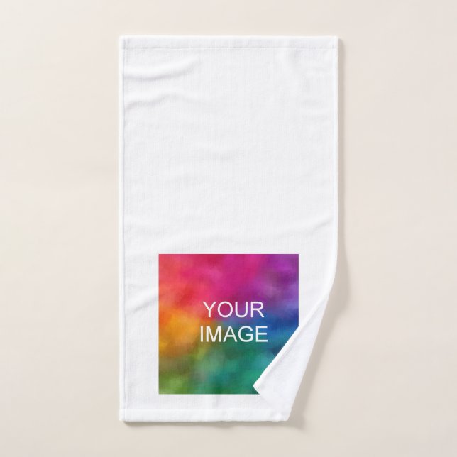 Custom Modern Ajouter Votre Image Logo Photo Ici (Serviette à main)