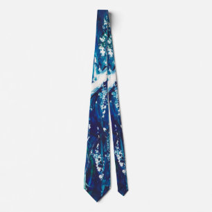 Custom Modern Art Blue Neck Tie Krawatte