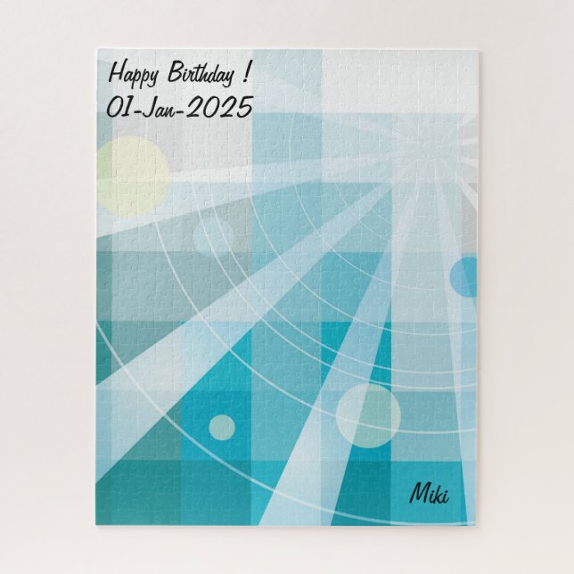 Custom Modern Artistic Geometrie Blue (Vertikal)