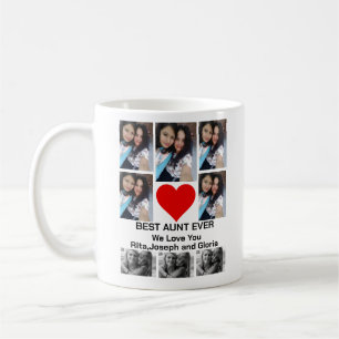 Custom Modern Best Tante je 8 Foto Collage Kaffeetasse