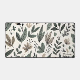 Custom Modern Botanical Workspace Design Schreibtischunterlage