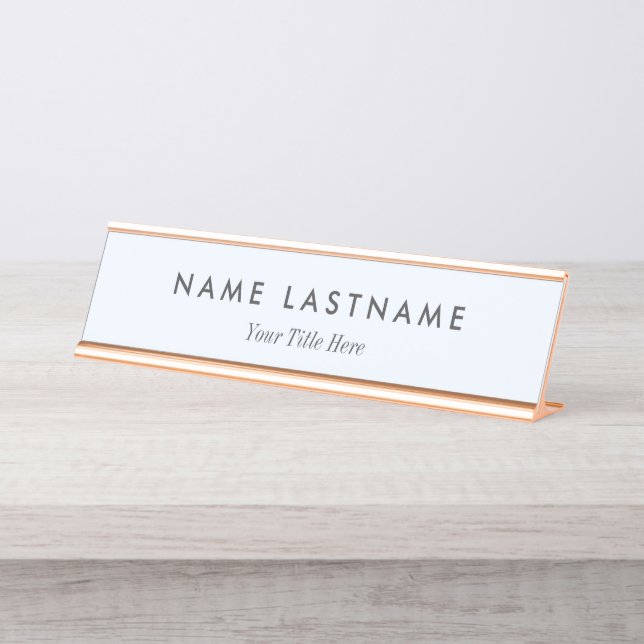 Custom Modern Business Promotional Schreibtischnamensplakette (Vorderseite )