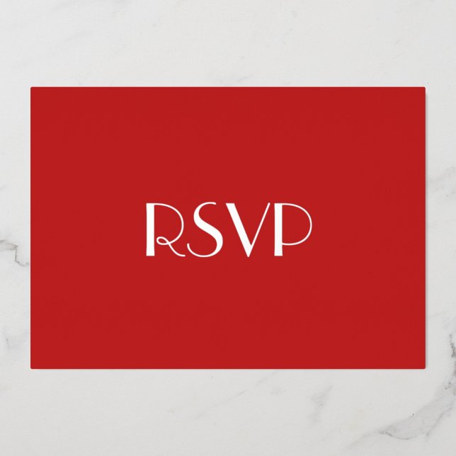Custom Modern Christmas Red Holiday Party UAWG Folieneinladung (Vorderseite)