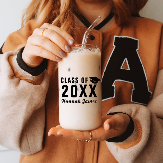 Custom Modern Class of 2025 Graduation Party Dosenglas (Custom Modern Class Of 2025 Graduation Party Can Glass
)