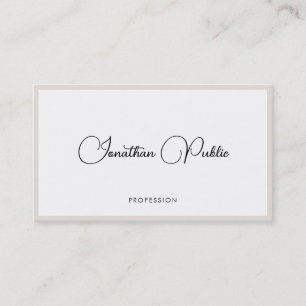 Custom Modern Elegante Typografie Minimalistisch Visitenkarte