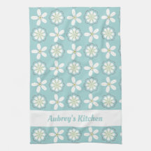 Custom Modern Floral Kitchtuch