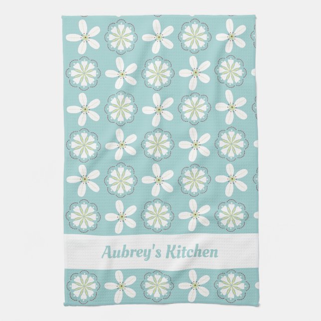 Custom Modern Floral Kitchtuch Geschirrtuch (Vertikal)