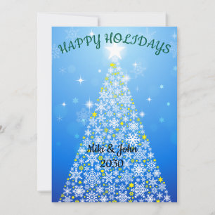 Custom Modern Fodern Gold Weihnachtskarte Feiertagskarte
