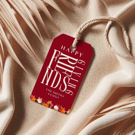 Custom Modern Friendsgiving Fall Elegante Gefallen Geschenkanhänger