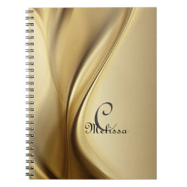 Custom Modern Gold Monogram Name Notebook Notizblock
