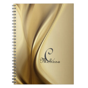 Custom Modern Gold Monogram Name Notebook Notizblock