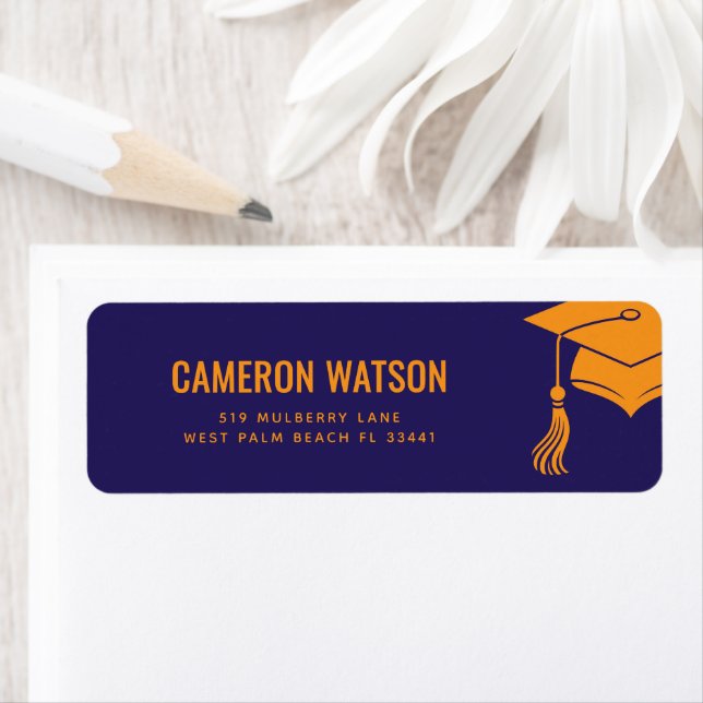 Custom Modern Grad Hat and Tassel Graduation (Insitu)