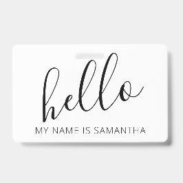 Custom Modern Hello Name Ausweis