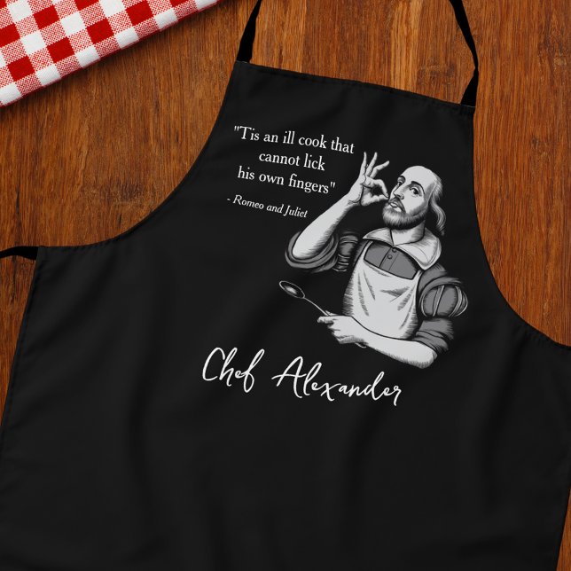 Custom Modern Koch Funny Shakespeare Zitat Schürze (Von Creator hochgeladen)