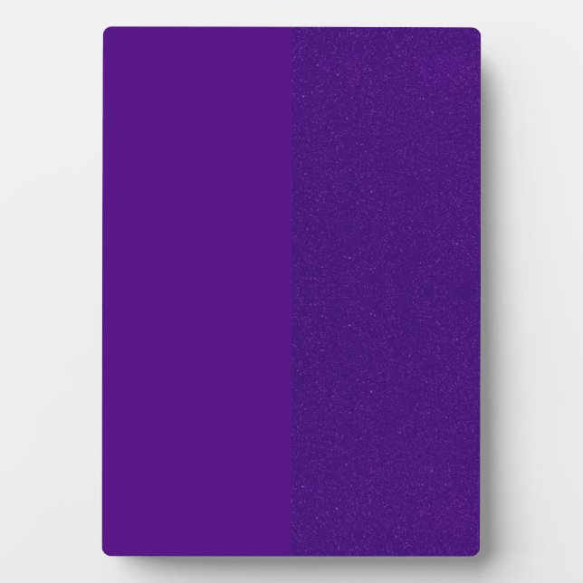 Custom Modern Matte & Glitzer Lila Easel Plaque Fotoplatte (Vorderseite)