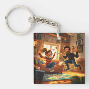Custom Modern Minimalistisch Best Friends BESTE FR Schlüsselanhänger