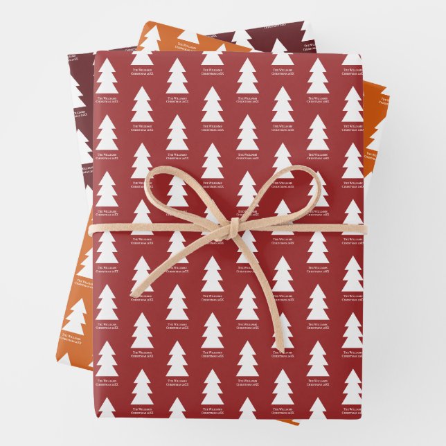 Custom Modern Minimalistisch Geometric Christmas t Geschenkpapier Set (Beispiel)
