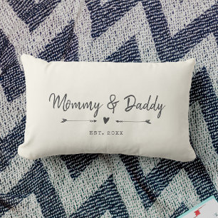 Custom Modern Mommy & Daddy New Elternspenden Lendenkissen