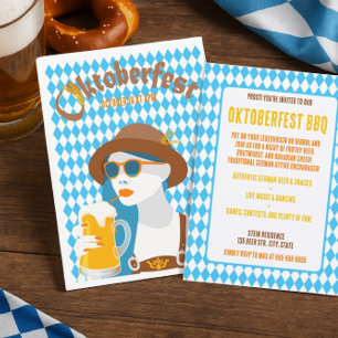 Custom Modern Oktoberfest GRILLEN Einladung