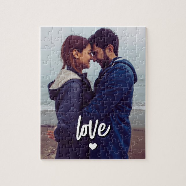 Custom Modern Photo Love Script Couple (Vertikal)