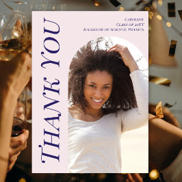 Custom Modern Pink Abschluss 2025 Arch Foto Dankeskarte