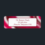 Custom Modern Red Christmas Rücksendeadresse<br><div class="desc">Fügen Sie Ihren Familiennamen und Ihre Adresse oder Ihren Firmennamen zu diesem festlich rot und rosa und weiß gestreiften Rücksendeetikett hinzu. Fügen Sie Ihren Weihnachtsferien-Kuverts diesen modernen, fröhlichen Farbspass hinzu. Alle modernen eleganten Typografien in tiefrot sind essbar. Ihre Adresse ist in hellrot auf weißem Hintergrund geschrieben. Die kantigen, aus Baumwolle...</div>