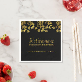 Custom Modern Retirement Party 2026 Serviette