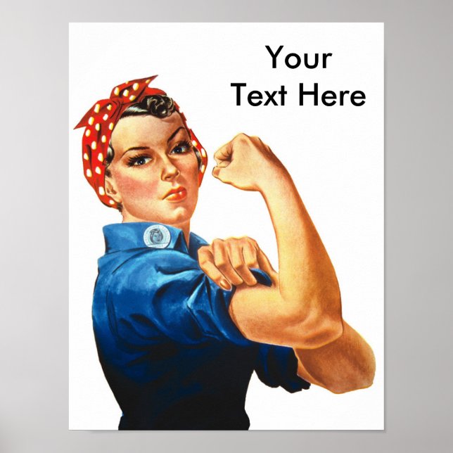 Custom Modern Rosie The Riveter Poster (Vorne)