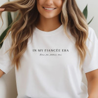 Custom Modern Script Fiancée Verlobt Era