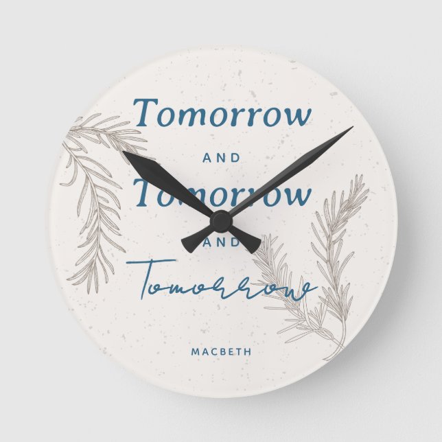 Custom Modern Simple Custom Elegante Boho Runde Wanduhr (Vorderseite)