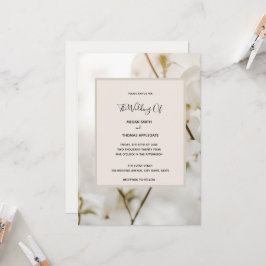 Custom Modern Soft Floral Elegante Hochzeit Einlad Einladung