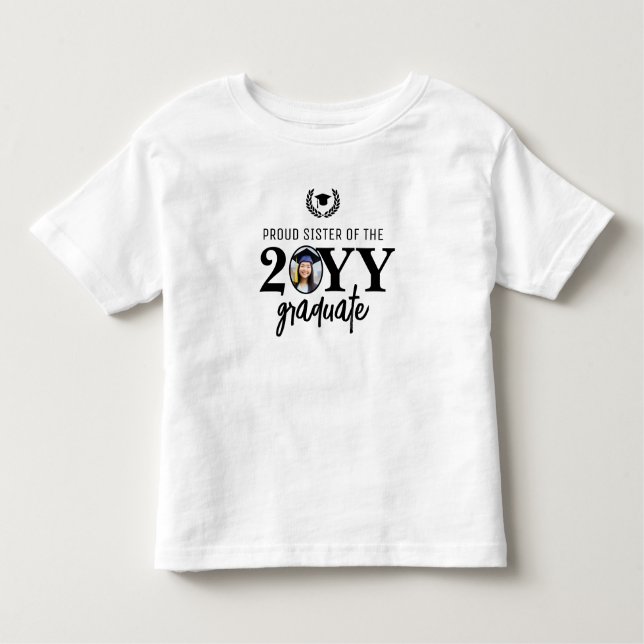 Custom Modern Stolz Schwester des Absolventen Elte Kleinkind T-shirt (Vorderseite)