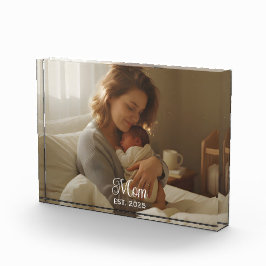 Custom Mom Established Modern Script Fotoblock