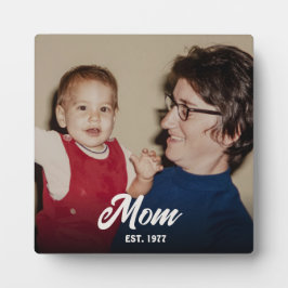 Custom Mom Established Modern Script Fotoplatte
