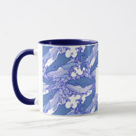 Custom Monochromatic Blue Humpback Whale Tasse