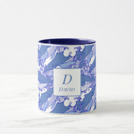 Custom Monochromatic Blue Humpback Whale Tasse