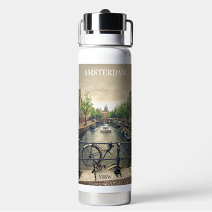 Custom Monogram Amsterdam Trinkflasche