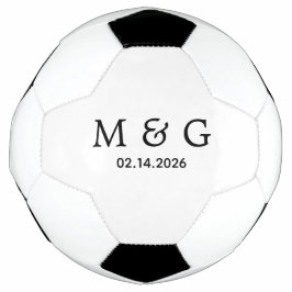 Custom Monogram and Date Personalized Fußball