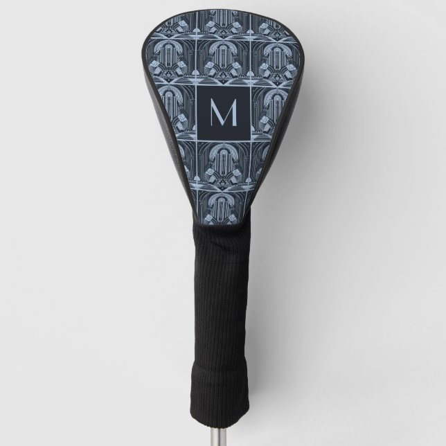 Custom Monogram Art Deco Golf Headcover (Vorderseite)